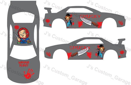 Universal Chucky waterslide decal