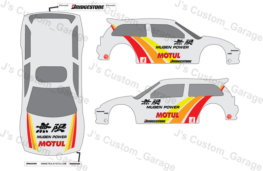 Universal Motul mugen racing honda waterlside decal