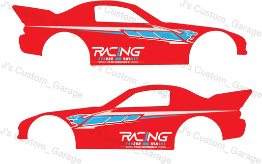 Universal racing performance water slide decal