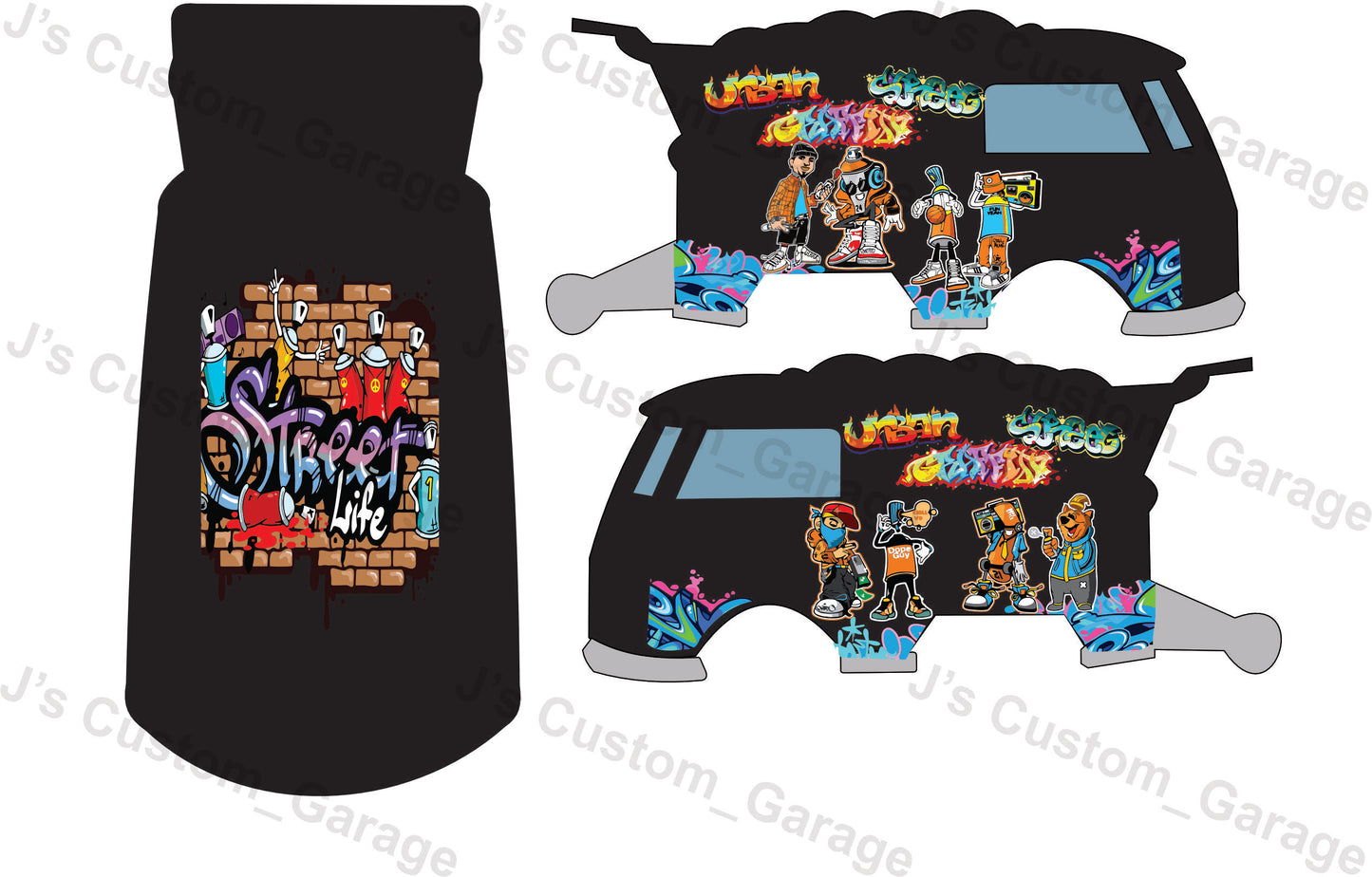 Urban Graffiti Kool Kombi waterslide decal